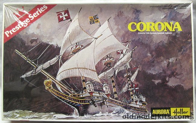 Aurora-Heller 1/200 Corona Spanish Galleon 15th Century, 6501 plastic model kit